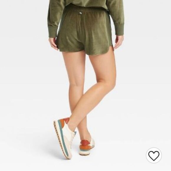 Women's Mid-Rise Velour Shorts S - Picture 3 of 4